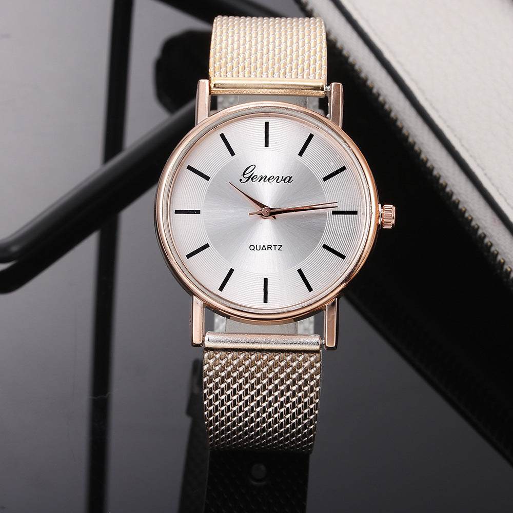 Elegant Rose Gold Heart Dial Watch Female Simple Temperament Student Waterproof Female High-level Female Luxury Watches Women