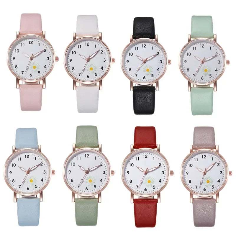 Trendy Ladies Wrist Watches Luminous Women Simple Watches Casual Leather StrapWatch Clock Femme