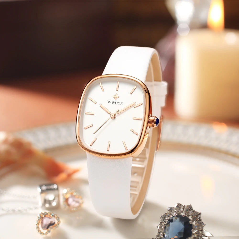 2024 Women Watch Fashion Leather Quartz Bracelet Watch Top Brand Luxury Waterproof Ladies Wristwatch Montre