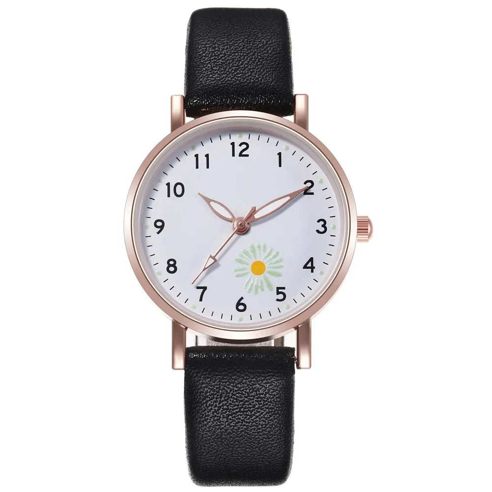 Trendy Ladies Wrist Watches Luminous Women Simple Watches Casual Leather StrapWatch Clock Femme