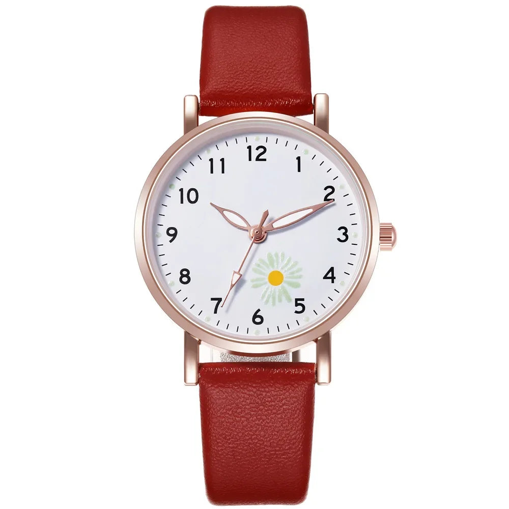 Trendy Ladies Wrist Watches Luminous Women Simple Watches Casual Leather StrapWatch Clock Femme