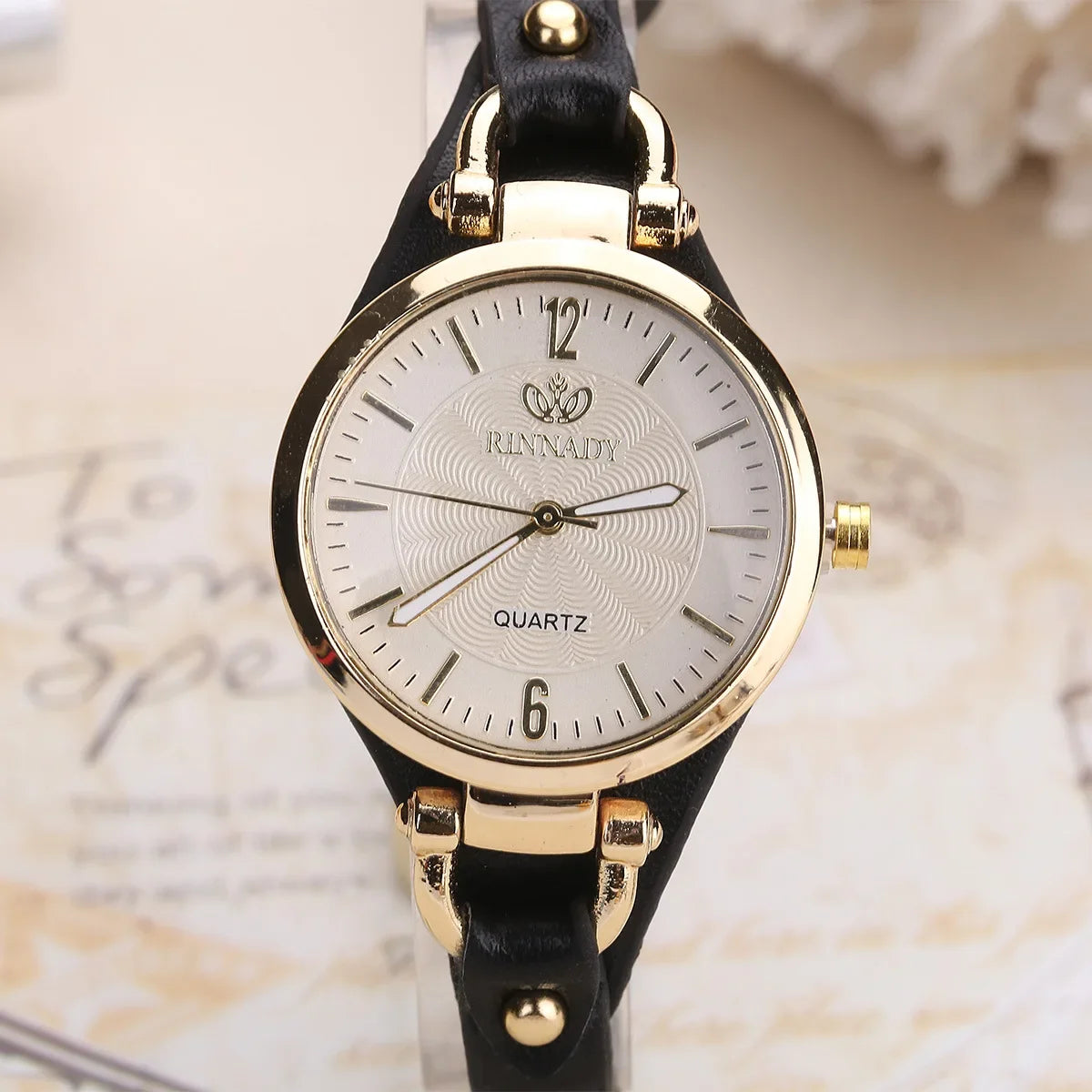 2024 Quartz Watch Women PU Leather Thin Strap Wristwatch Ladies Watches Solid Color Fashion Women Gift Watch Relojes Para Mujer