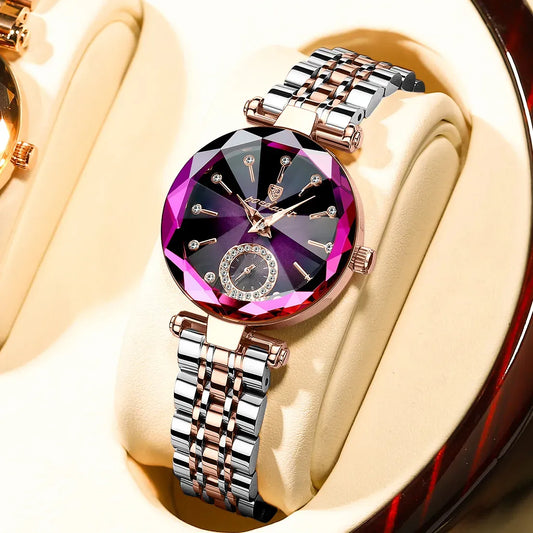 Luxury Woman Wristwatch Elegant Waterproof Stainless Steel Watch for Ladies Dress Diamond  Women's Watches