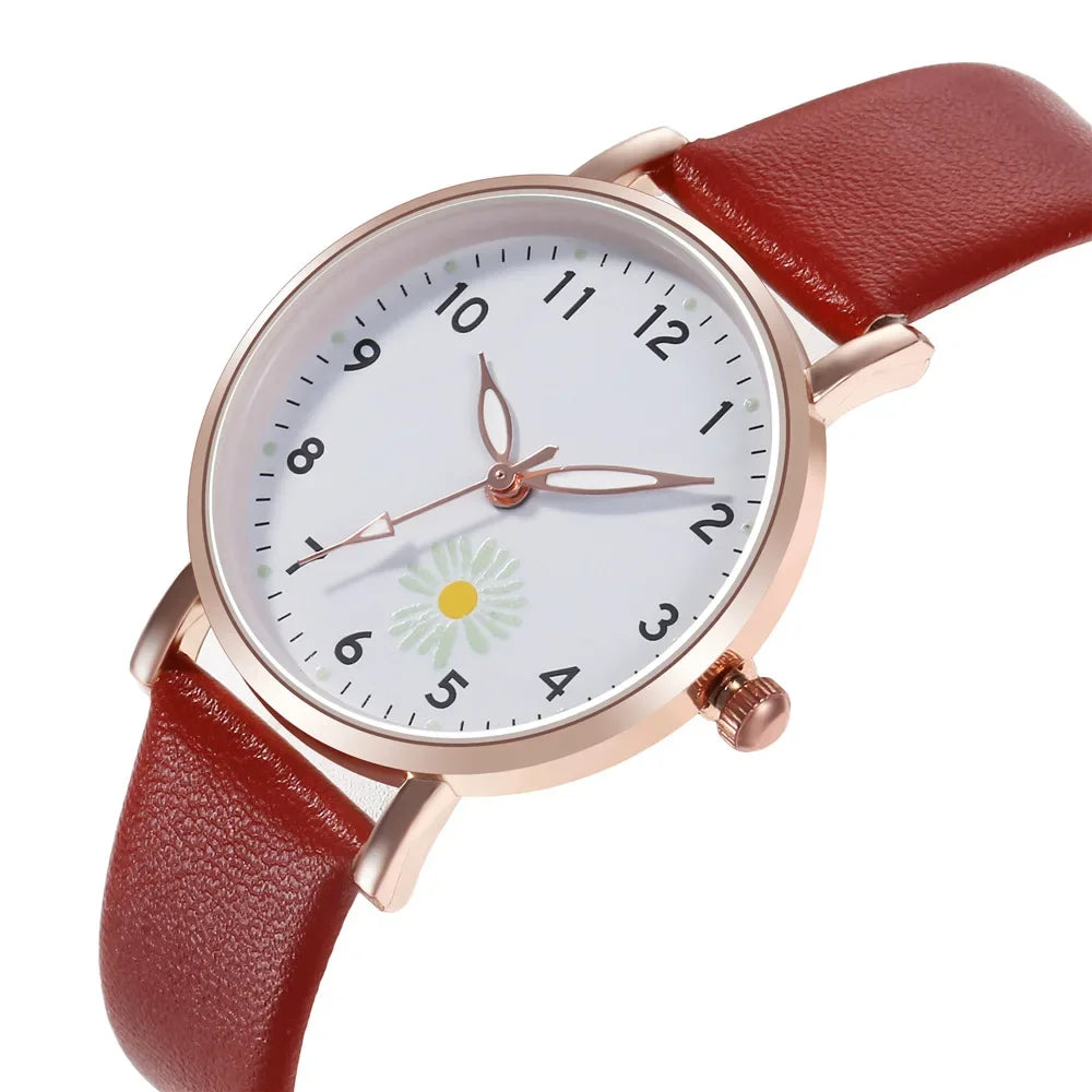 Trendy Ladies Wrist Watches Luminous Women Simple Watches Casual Leather StrapWatch Clock Femme