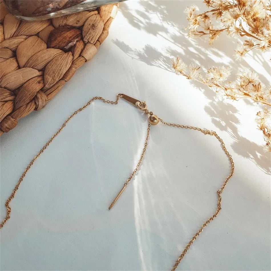 Heart Dainty Initial DIY Necklace Gold Color Letter Choker Necklace